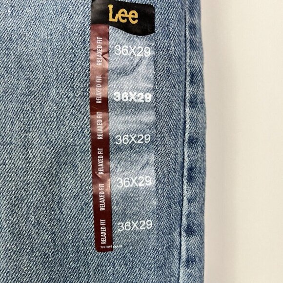 Lee Men's Icey Blue Denim Relaxed Fit Straight Leg Jeans Size 36 x 29 NWT - Picture 5 of 11